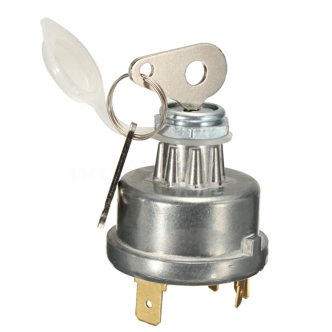 Brown Universal Tractor Ignition Switch Starter+2 Key For Massey