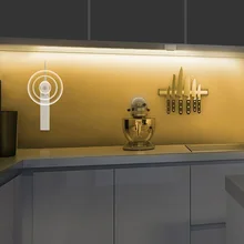 Инфракрасный PIR датчик движения светодиодный светильник для кухни 5 в постоянного тока, ленточная лампа для шкафа, настенное украшение под кровать, светильник 1 м 2 м 3 м