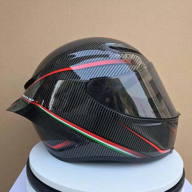 

Full Face Pista GP-R black and red Gloss Carbon Motorcycle Helmet Riding Car motocross racing motorbike helmet ((Replica)