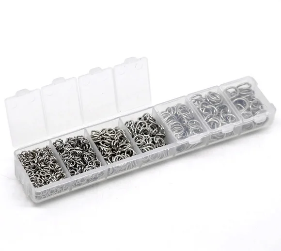 

New Fashion 1 Box Mixed Stainless Steel Open Jump Rings 4-10mm