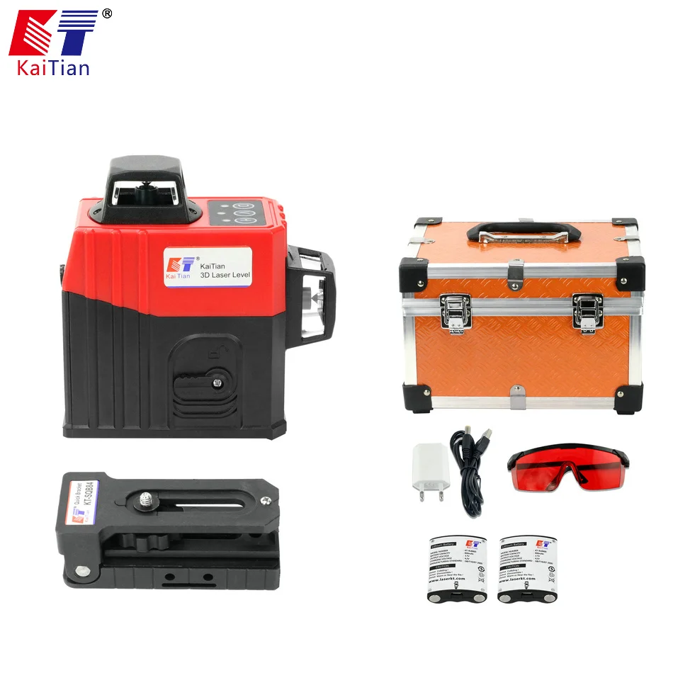 

KaiTian 12Lines 3D/360/Rotary/Laser Cross Vertical Horizontal Professional Lasers Tool Self-Leveling Red Beam Line Laser/3D/Leve