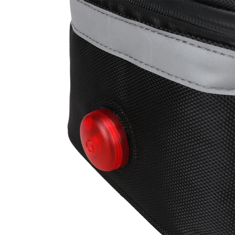 Discount Bicycle Motorcycle Folding Rear Bags With Tail Light 4.5L Capacity Waterproof Back Seat Pouch Bag Riding Electric Car Tail Bags 23