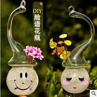 Image Creative snowman DIY mesa glass crystal vase European fashion household act the role ofing is tasted handicraft
