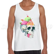 Brain freeze дизайн новые мужские майки череп мороженое Одежда для собак повседневные майки