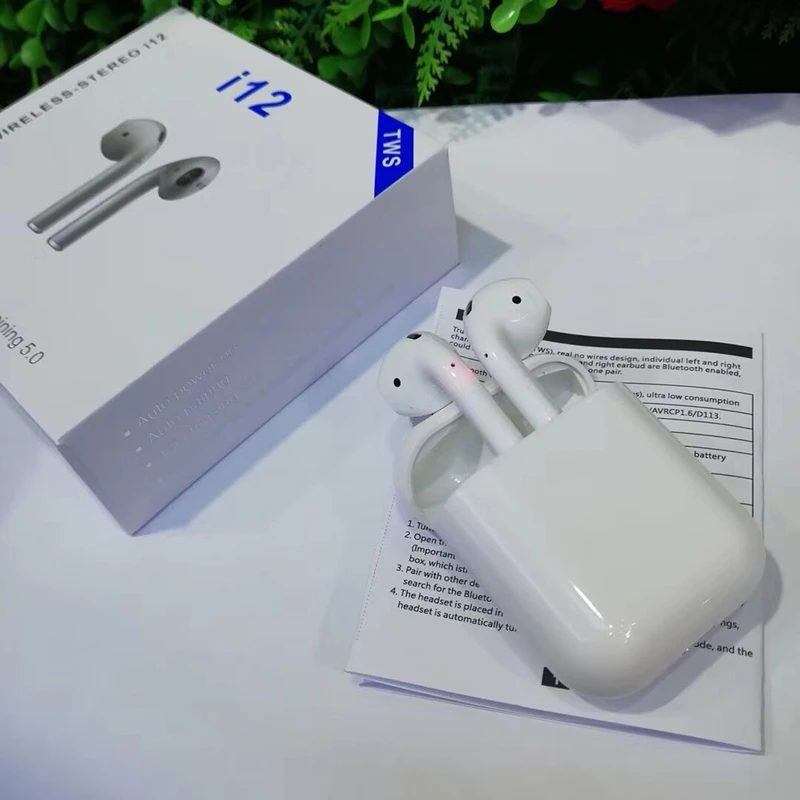 Беспроводные Bluetooth стерео наушники i12 TWS с сенсорным управлением для iPhone samsung Android