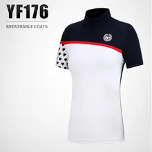 Новая одежда для гольфа PGM Женская футболка для гольфа Летняя женская спортивная одежда с короткими рукавами дышащая быстросохнущая спортивная рубашка Топы