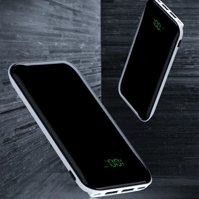 NOHON power Bank 10000 мАч для iPhone, Xiaomi, внешний аккумулятор, портативный внешний аккумулятор, 2.1A Двойной вход, выход, порты, быстрое зарядное устройство