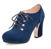 Thick Heel font b Women b font Pumps High Heel Shoes Free Shipping 2014 font b