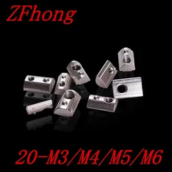 High-Quality T Spring Nuts for Aluminum Profiles - M3 to M6 (Pack of 10/20/50/100) (X  100pcs)