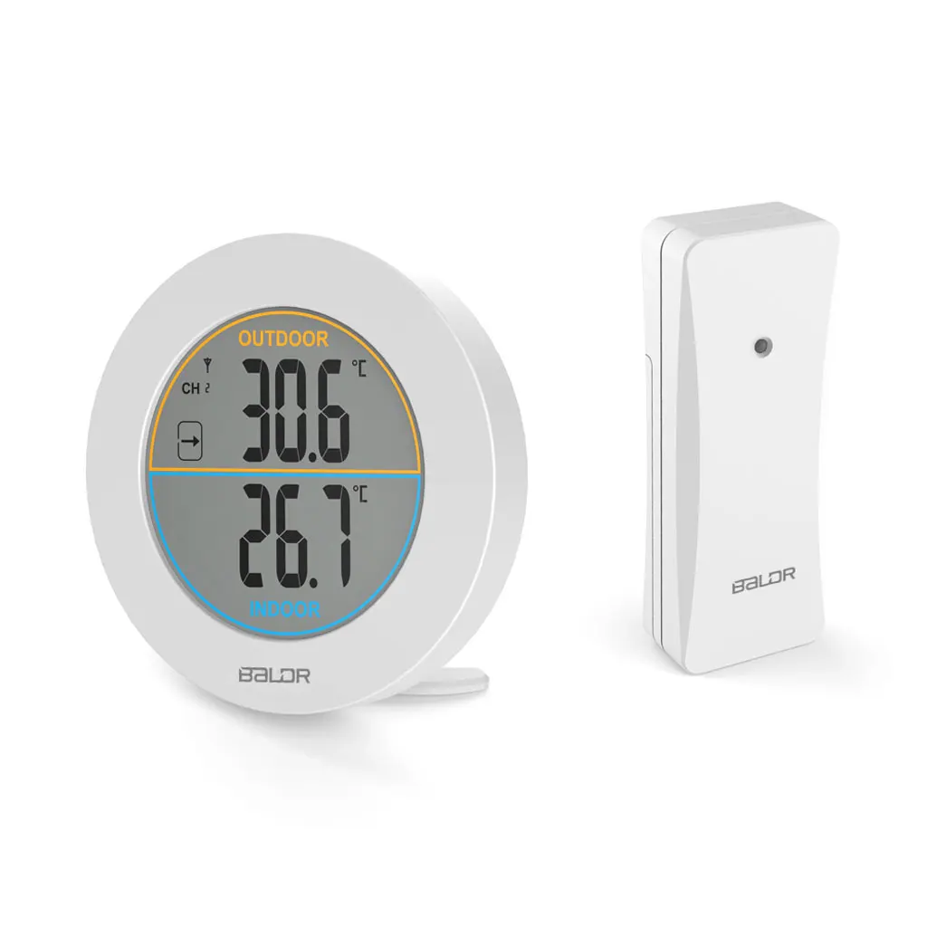 

Table Wireless Thermometer LCD Display Indoor Outdoor Sensor Temperature Sensor
