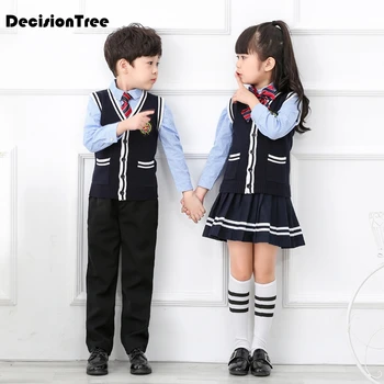 

2019 new red kids primary school uniform teen students costumes boys girls cottontracksuits clothing sports suit set