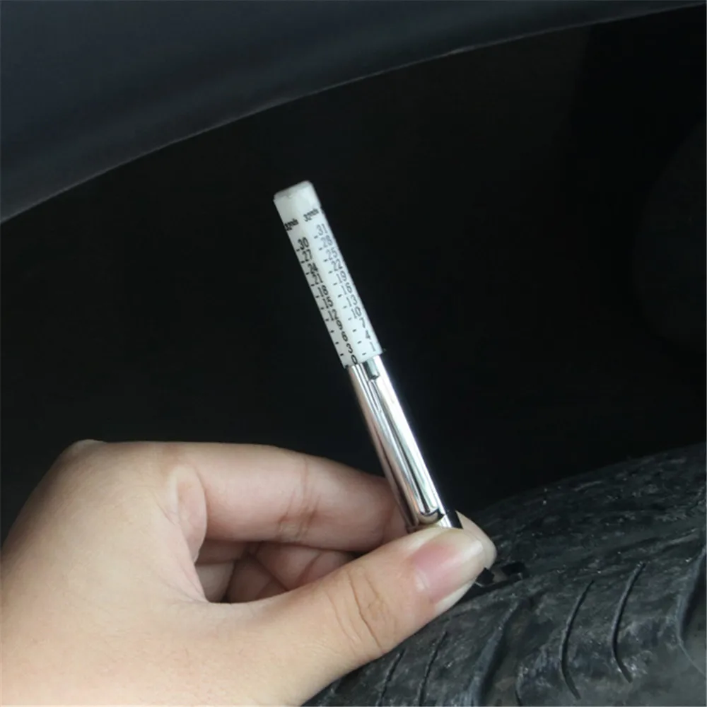 

Universal Car Tire Depth Gauge Tester Color Tyre Tread Metric Gage Motors Measures Tool 8.5cm X 2.5cm