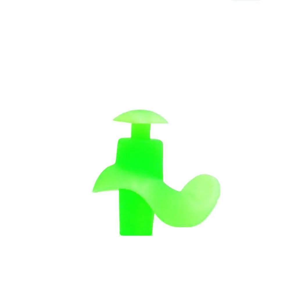 1 пара мягких водонепроницаемых затычек для ушей пыленепроницаемые Силиконовые Спортивные пробки для дайвинга для водного спорта для плавания аксессуары - Color: green