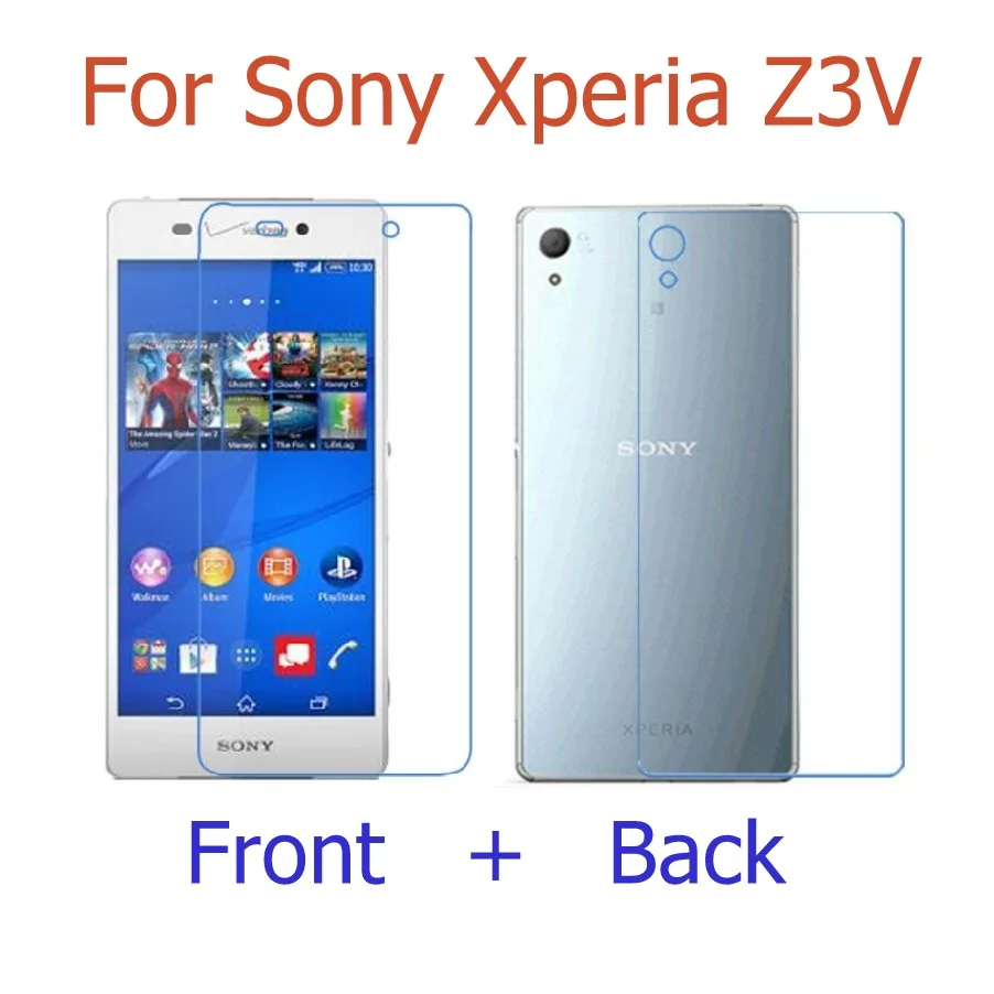 

2PCS = Front + Back Screen Protector Glossy and Matte Film For Sony xperia Z1 Z3 Z4 Z5 mini compact / Z2A /Z3V Protective Film