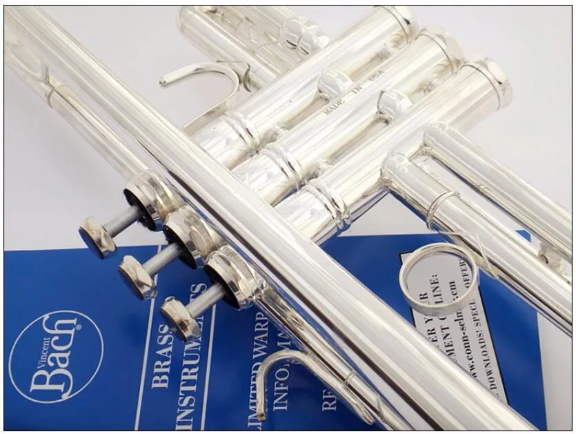 Senior Bach Silver Plated Bach Trumpet LT180S-43 Small Brass Musical Instrument Trompeta Professional High Grade