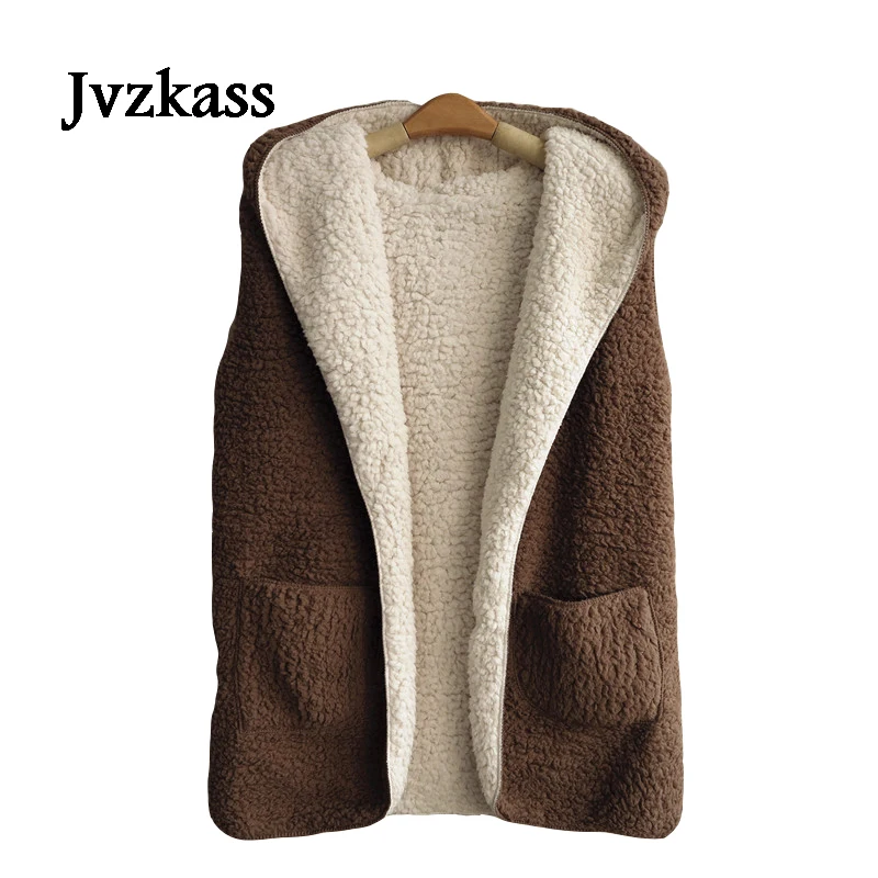 Jvzkass 2019 новый осенне-зимний модный Карманный утепленный жилет из овечьей шерсти