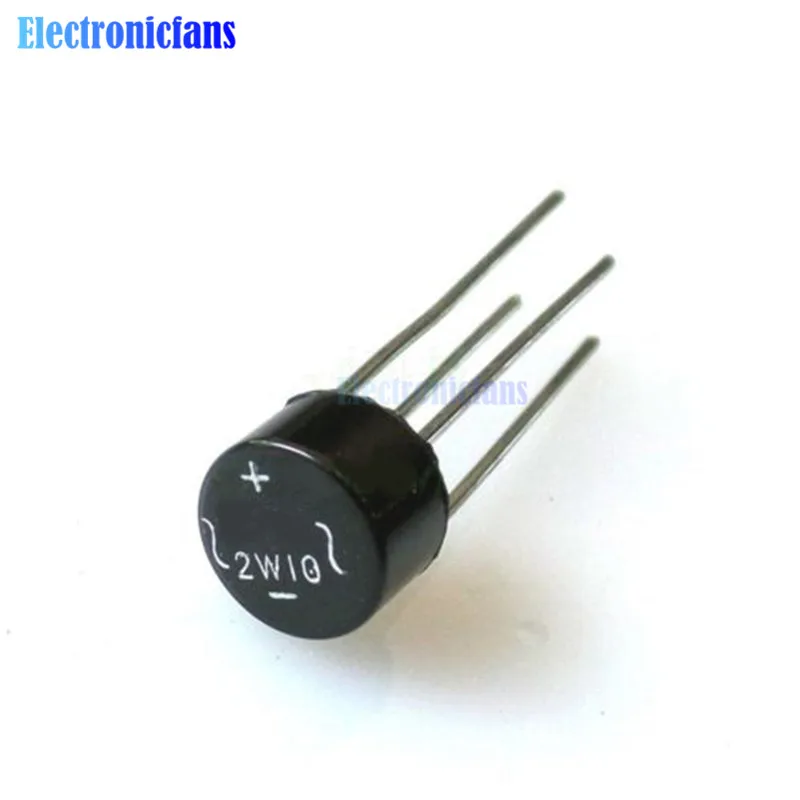 10PCS/lot 2w10 2A 1000V diode bridge rectifier 2W10 diode bridge rectifier electronic component rectifier diodes electrical rectifier diodes electrical diodes electrical component