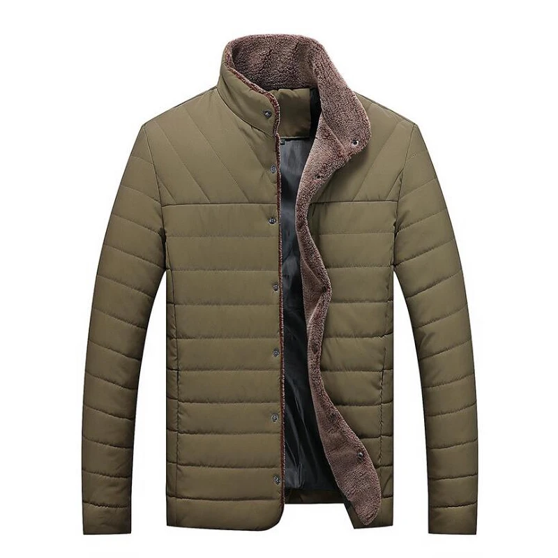 Covrlge зимняя куртка мужская флисовая Толстая теплая парка мужская на подкладке зимняя ветровка пальто модная мужская брендовая одежда 5XL MWM065 - Цвет: Green