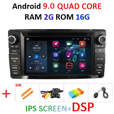 DSP 2 din Android 9,0 4G ram 64G rom автомобильный dvd для Mitsubishi Outlander 2013- Pajero gps радио Мультимедиа Навигация стерео ПК - Цвет: 9.0 2G 16G IPS DSP