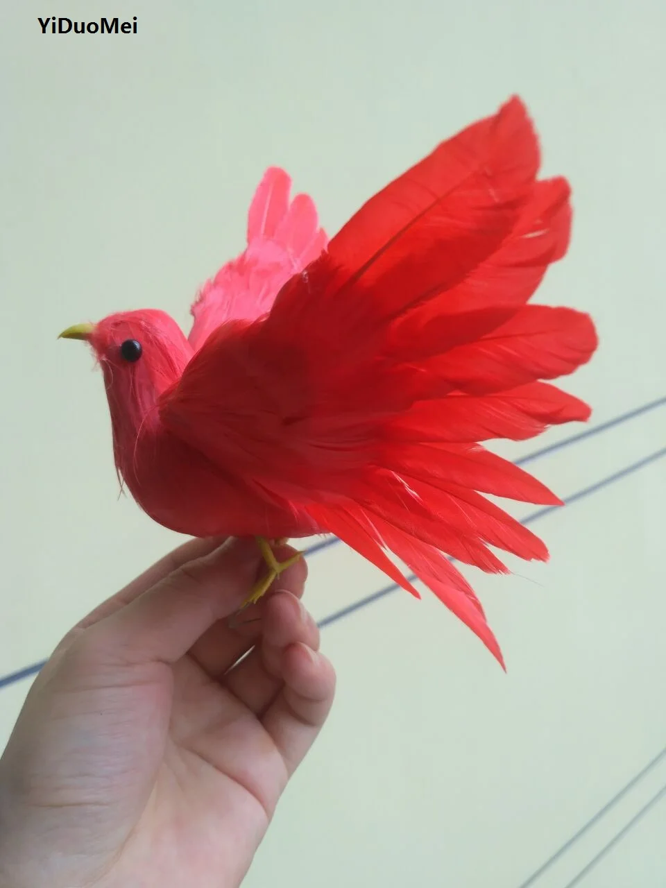 

cute simulation red bird model foam&feathers wings bird gift about 15x22cm