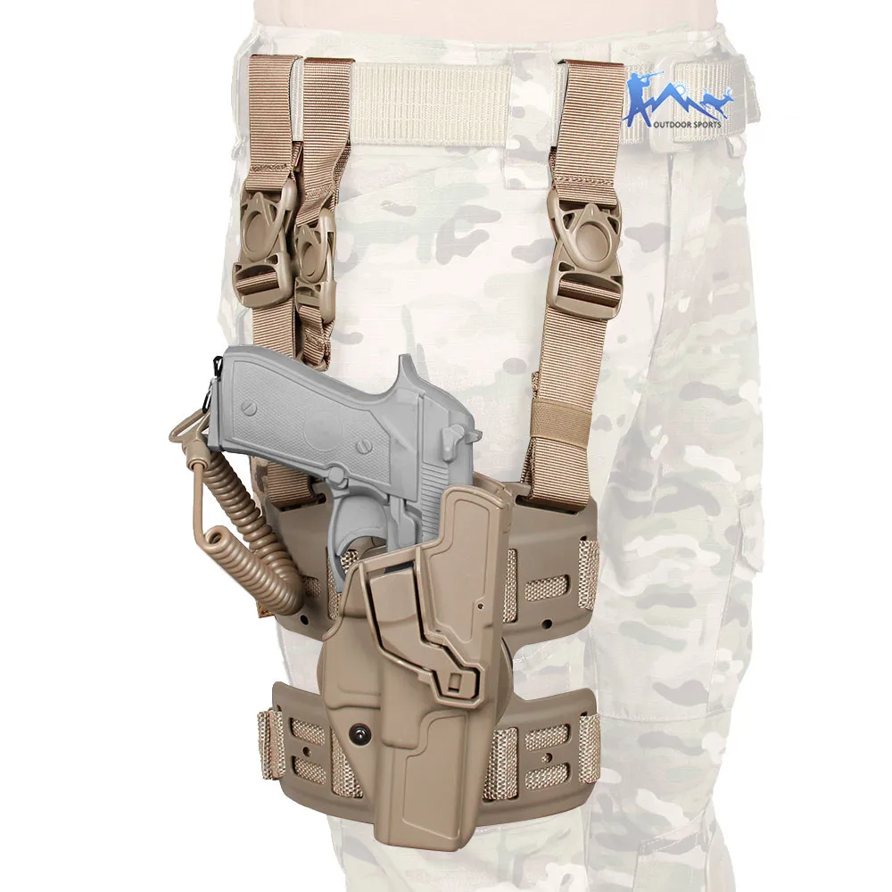 PPT G17 кобура для ног оборудование Клип кобура 360 градусов загара цвет с Тактический страйкбольный пистолет стропы для наружного охоты OS7-0050