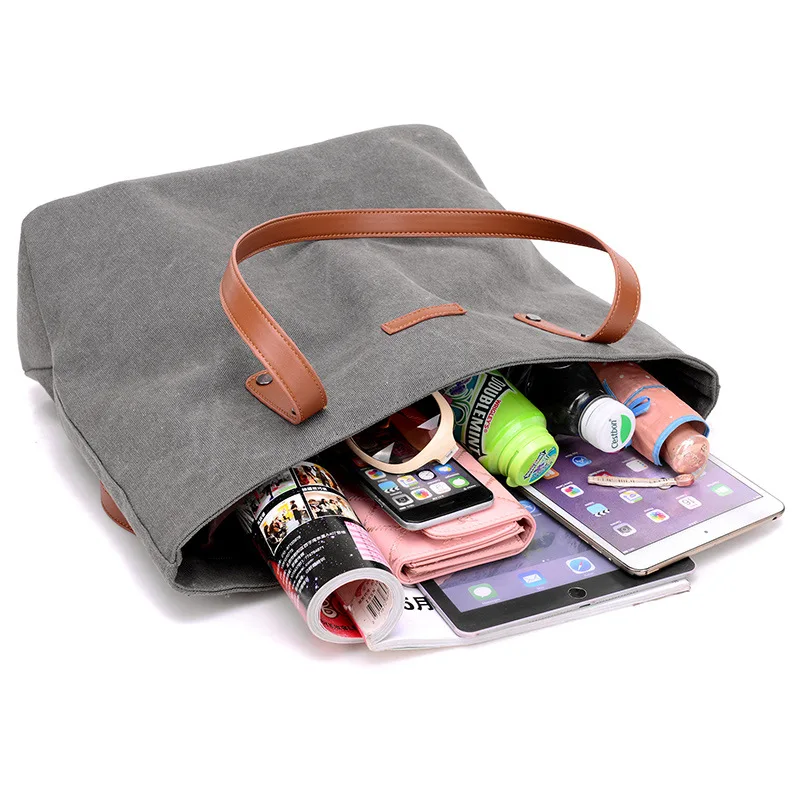 Black Nuovo Della white Sacchetto Spalla Donne Da Bag Canapa Composito 2017 Kvky Capacità brown Viaggio Dell'annata blue Delle Tela Di Shopping Borsa gray Modo Grande Del 1qE5wgC5x