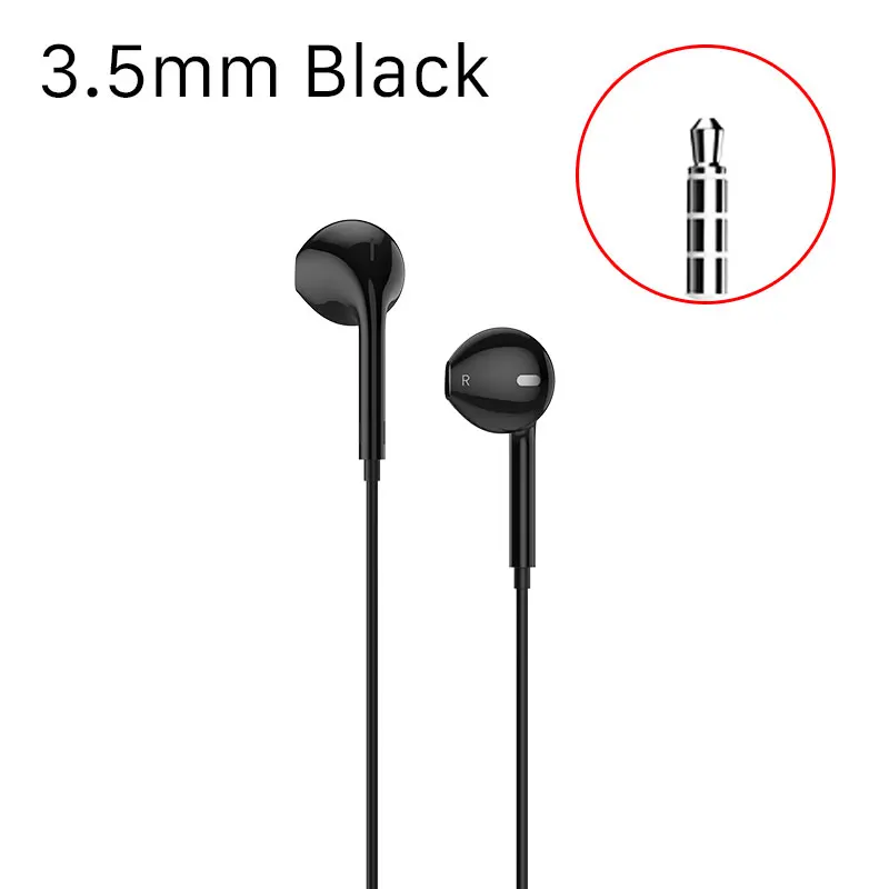 HOCO M55 наушники со встроенным микрофоном 3,5 мм проводные наушники игровые для huawei Xiaomi с микрофоном гарнитура - Цвет: 3.5mm Black