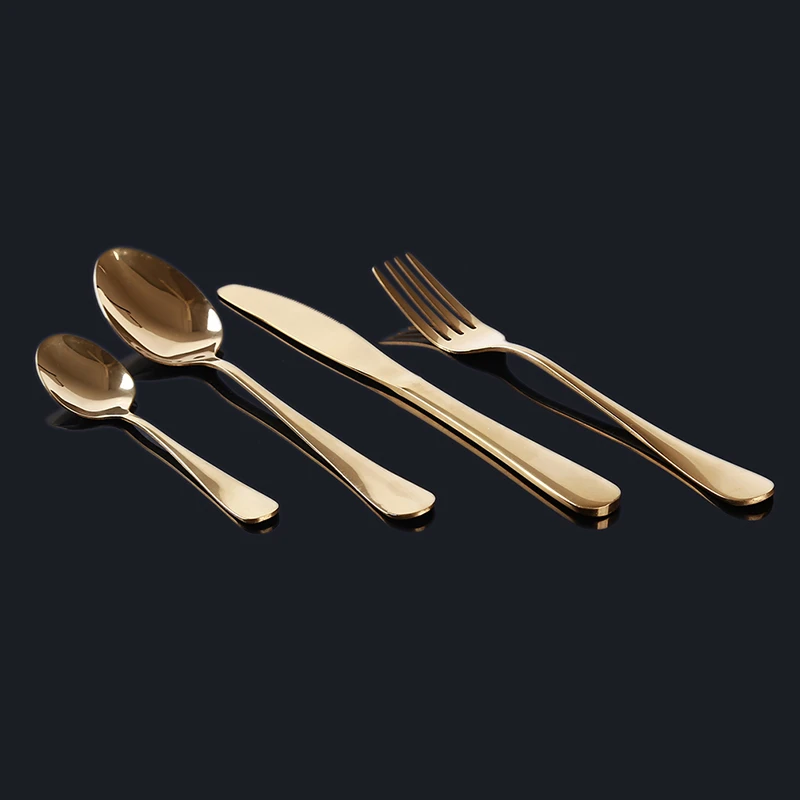 Exquisite 4Pcs/Set Reusable Stainless Steel Cutlery Set Fashion Rose Gold Tableware Set Gold Silver Knife Dinner Cutlery Package Exquisite 4Pcs/Set Reusable Stainless Steel Cutlery Set Fashion Rose Gold Tableware Set Gold Silver Knife Dinner Cutlery Package