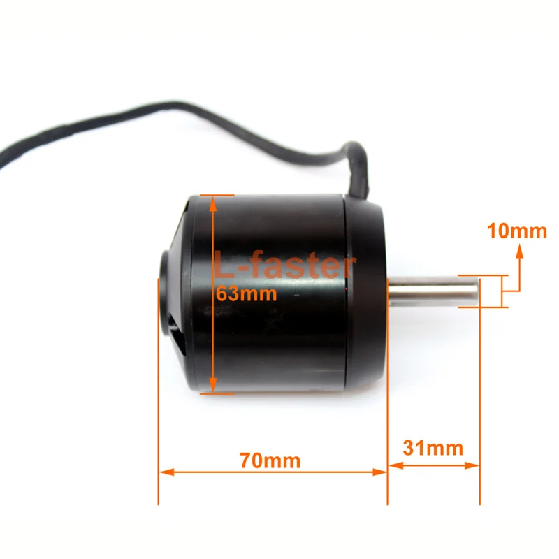 Discount 6374 Brushless Motor With Hall Sensor 3000W Electric Off Road Skateboard Engine M10 Motor Shaft 36V High Speed Electric Motor 2