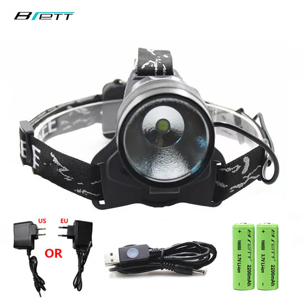 

Headlamp xhp70 light USB charging using 18650 battery Outdoor Camping Hunting Cave LED headlight
