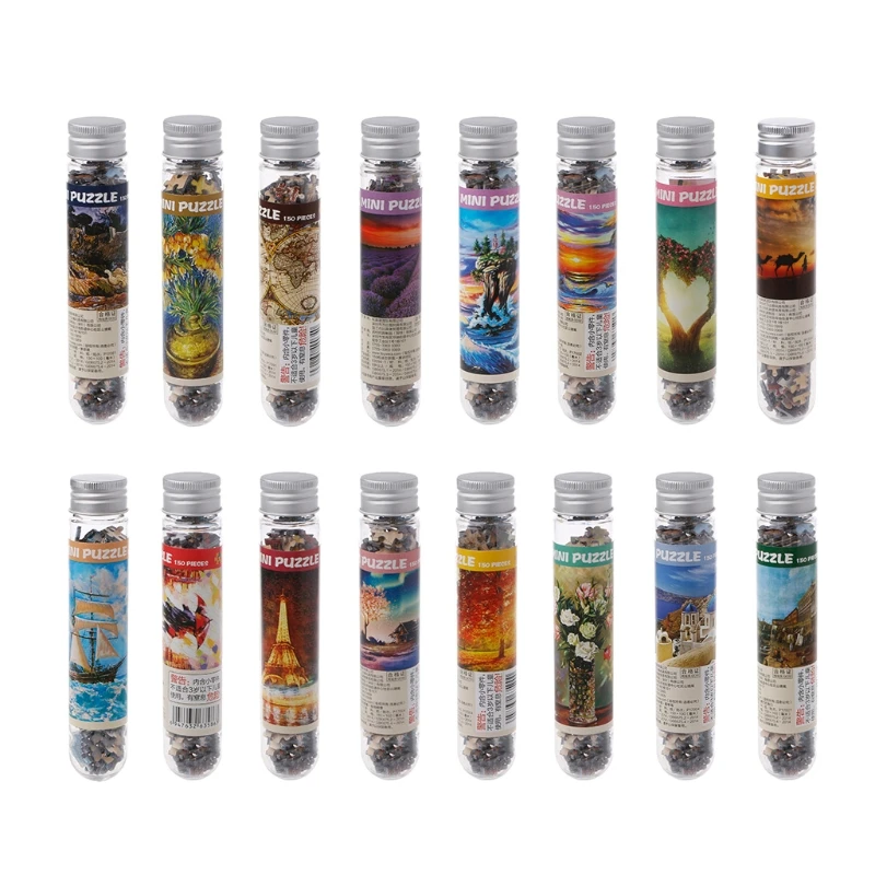 

HBB 150Pcs Puzzle Jigsaw Beautiful Worldwide Painting Landscape 16 Patterns Home Decor Child Adults Kids Educational Toys Gifts