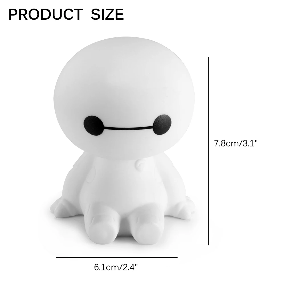 Мультяшный пластиковый робот Baymax, качающаяся голова, фигурка автомобиля, украшения для интерьера автомобиля, большие куклы героев, игрушки, авто аксессуары