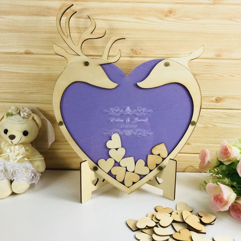 Personalized Wedding Guest Book, Drop top Heart Guest Book, Guestbook Ideas, Memorial Guestbook, Wedding Party Decor Supplies