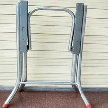 Журнальный столик для ног однослойный обеденный стол круглый стол складной кронштейн для ног Рабочий стол железная рама тренировочный термоусадочный стол для ног