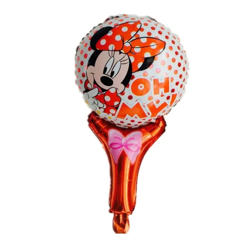 

Minnie cartoon hand held Foil balloon Balloons Minnie printed handheld balloon toys for Kid Gift party layout