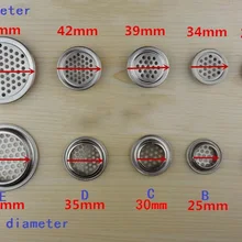 Нержавеющая сталь круглая плоская форма с сеточной подкладкой на Dia.19mm/25 мм/30 мм/35 мм/53 мм шкаф для одежды шкаф для обуви с сеткой вентиляционных отверстия вентиляционные отверстия