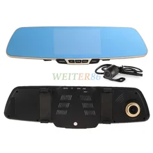 5 0 Inch Dual Camera Car Dvr Camera Rearview Mirror Dash Cam Dual Lens G Sensor
