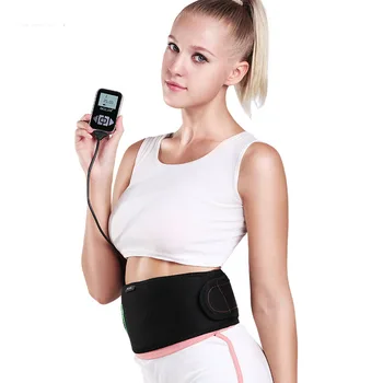 

2018 Newest 2 channal EMS ABS training belt with 12 mode Female Abdominal Muscle Workout Belt smart slimming belt 150 levels