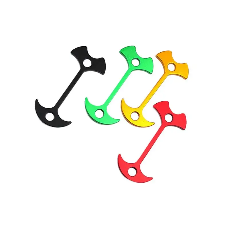 

4pcs Practical Aluminum Alloy Tent Wind Rope Anchors Tent Rope Adjusters Hook Tensioners Cord Wrap Tools for Travel Camping
