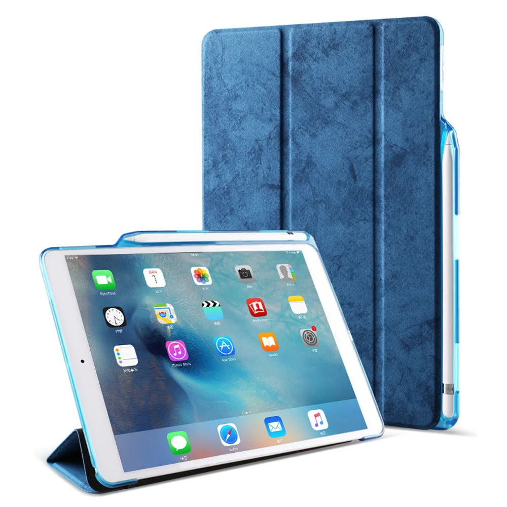 Флип-чехол для iPad Pro 10,5 дюймов A1701 A1709 A1852 Funda, чехол с карандашом, авто спящий режим, смарт-чехол с подставкой - Color: Blue