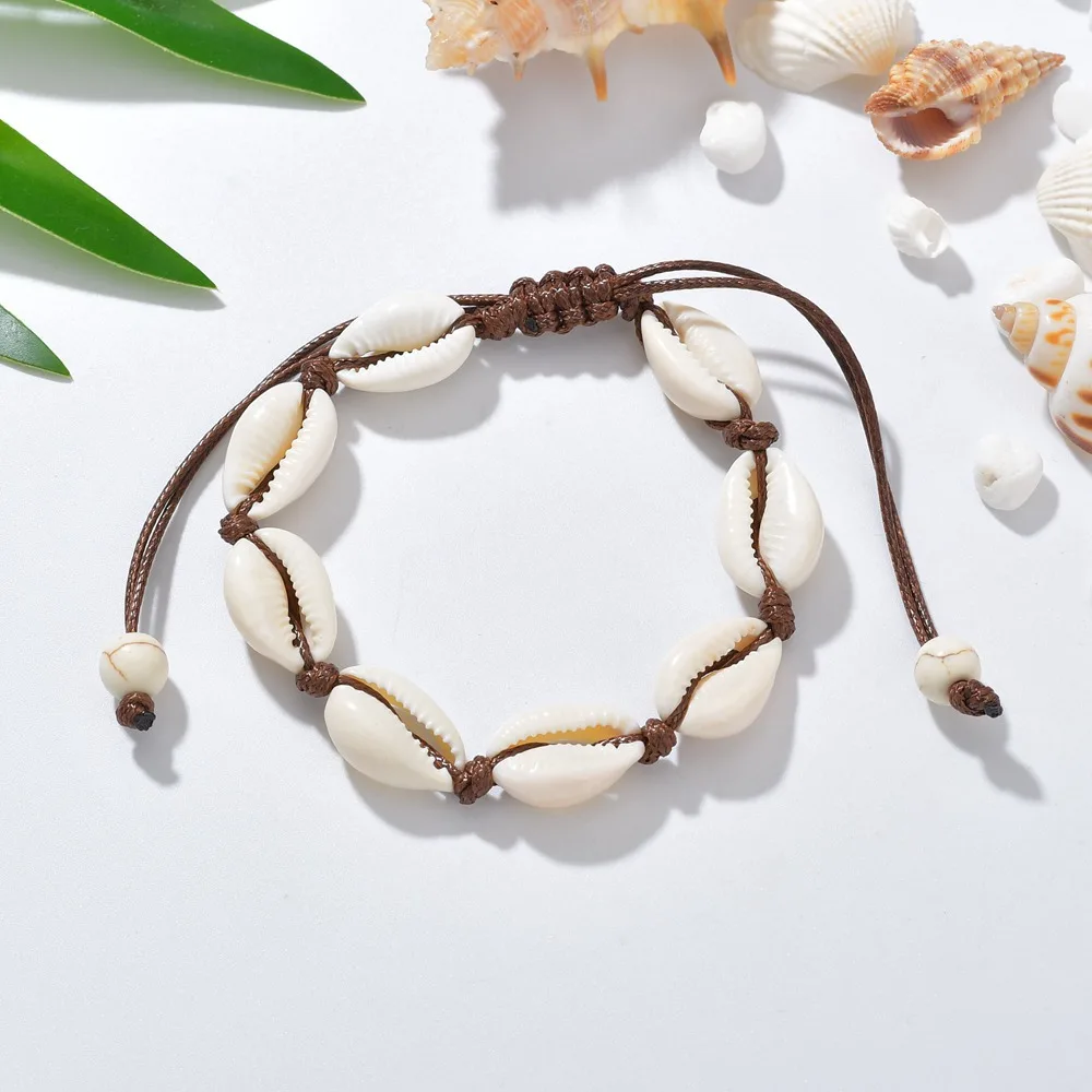 

Natural Shell Hand-woven Bracelets for Women Personality Creative Hawaiian Style Casual Jewelry Summer Female Accessories