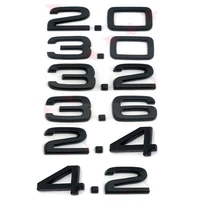Czarny błyszczący ABS 2.0 2.4 3.0 3.2 3.6 4.2 godło z tyłu samochodu naklejka na audi SLINE A1 A3 A4 A5 A6 A7 Q3 Q5 Q7 TT RS