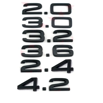 

Gloss black ABS 2.0 2.4 3.0 3.2 3.6 4.2 emblem car rear sticker for Audi SLINE A1 A3 A4 A5 A6 A7 Q3 Q5 Q7 TT RS