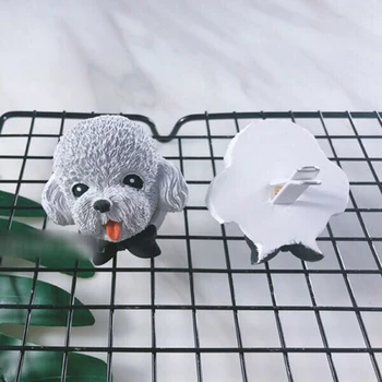 

Poodle Dog Head Silicone Mold Cute Dog DIY Gypsum Silicon Mould For Car Decoration Plaster Molds