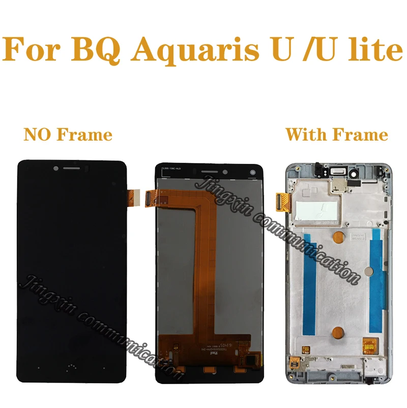 

5.0" for BQ Aquaris U Lite LCD + touch screen digitizer assembly replaced with for BQ Aquaris U display repair parts with frame