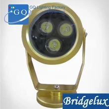 10 шт./лот DHLFedex UPS 3 Вт светодиодный подводный светильник 3 Вт IP68 Золотой водонепроницаемый светильник ing гейзер бассейн Пруд Лампа DC12V 24 В