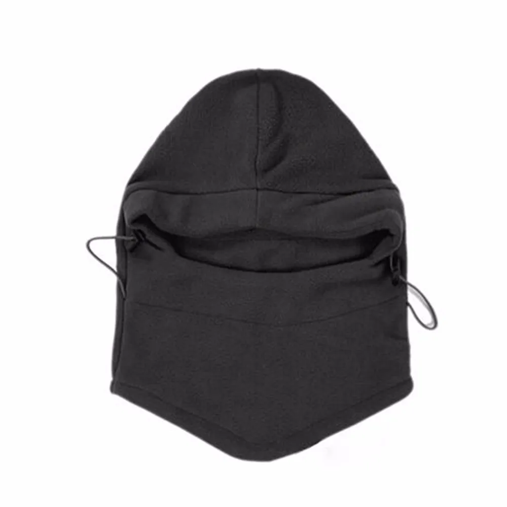 Мужская зимняя шапка, черный Wo, Мужской тепловой капюшон-Балаклава, уличная походная Лыжный ветрозащитный шапка с защитой для лица, шапка, черный шарф