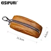 EISIPURI – porte-clé de voiture en cuir véritable, porte-clé de marque, sac à fermeture éclair, vente en gros ► Photo 3/6