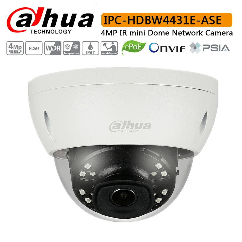 

Original Dahua IPC-HDBW4431E-ASE 4MP IR mini Dome Network Camera with Max. IR LEDs Length 30m IP Camera IPC-HDBW4431E-ASE