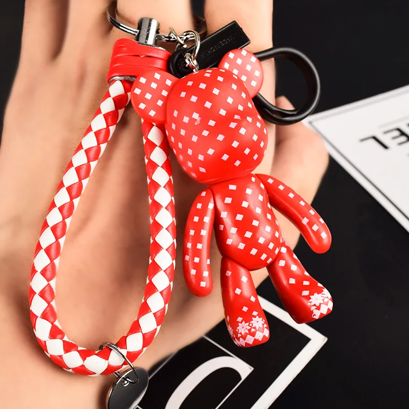 

2019 Pop Cartoon Character Popobe Gloomy Bear momo Plastic Key Chain Key Chain Bag Ornament Pendant Child doll Key Ring